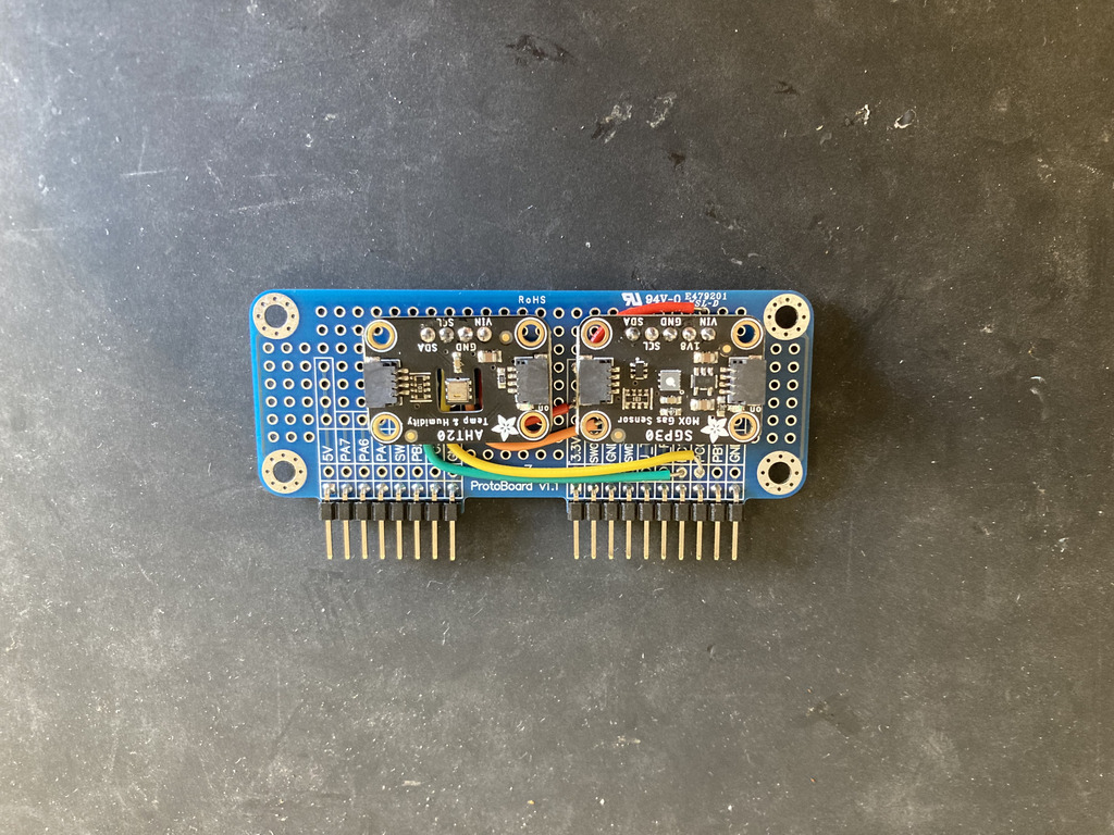 photo of completed prototype board